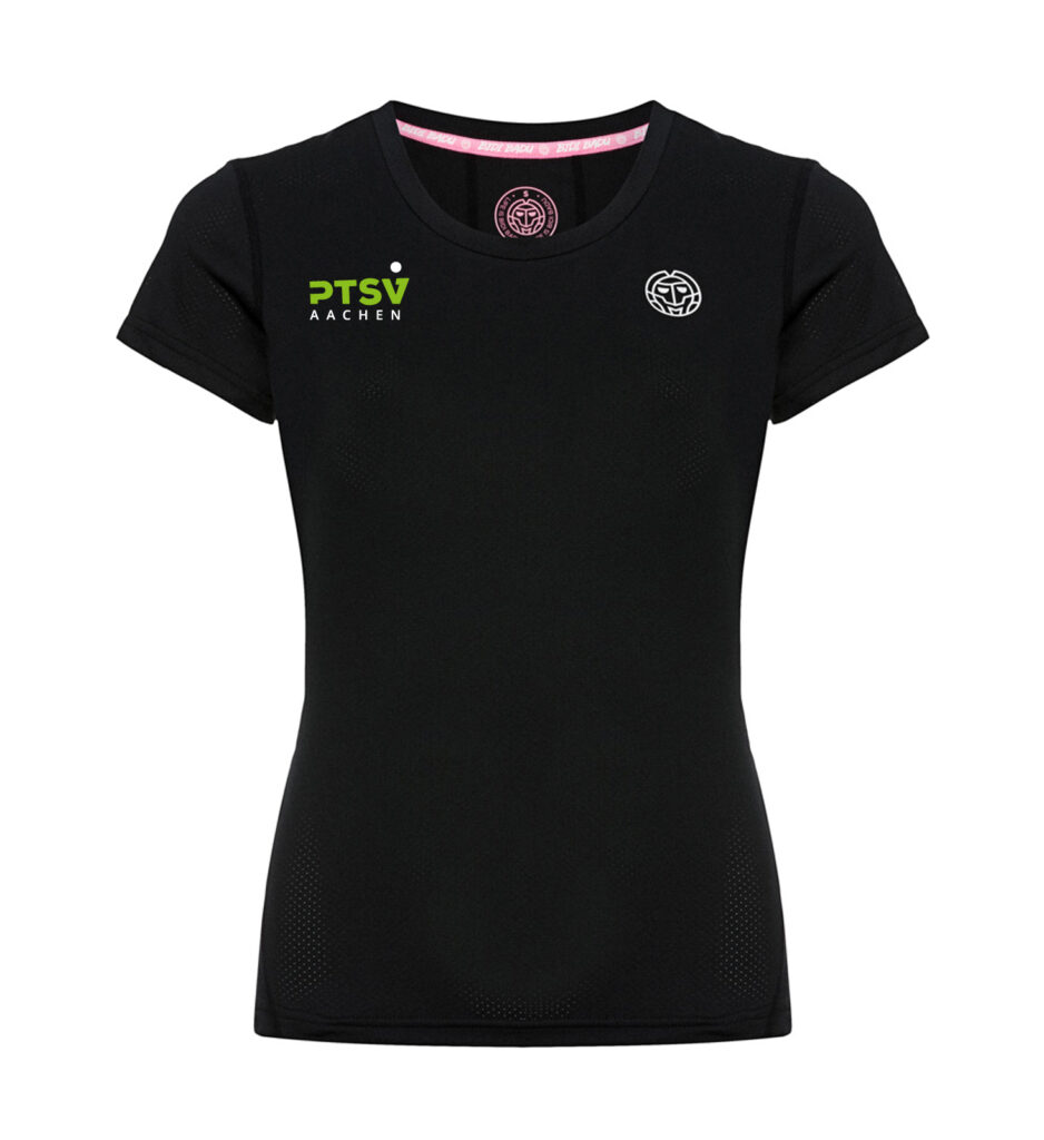 Shirts-Tenniskollektion-Damenshirt-schwarz